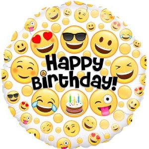Yellow Emojis Happy Birthday Balloon Party Supplies Decorations Ideas Novelty Gift