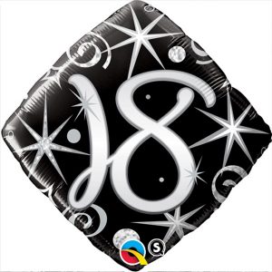 Happy 18th Birthday Elegant Swirls Balloon Party Supplies Decorations Ideas Novelty Gift