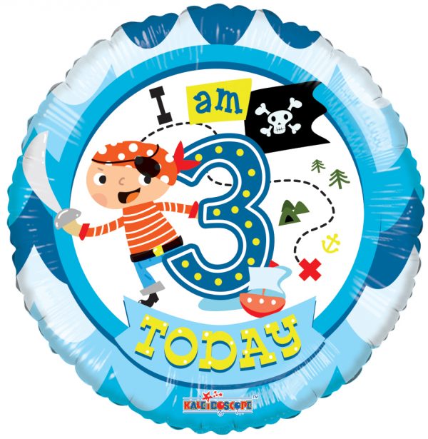 Happy 3rd Birthday Pirate Balloon Party Supplies Decorations Ideas Novelty Gift