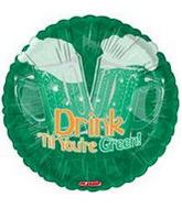 Drink Til Youre Green Standard Balloon Party Supplies Decorations Ideas Novelty Gift