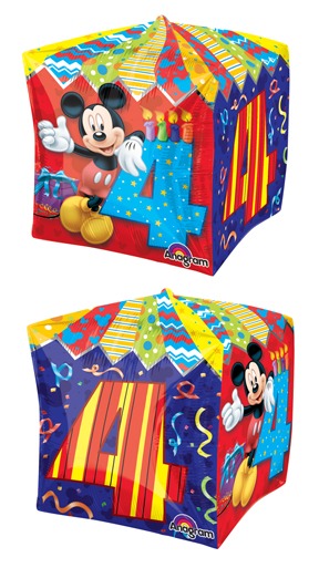 Mickey Mouse 4th Birthday Cubez Balloon Party Supplies Decorations Ideas Novelty Gift