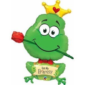 Kiss Me Princess Frog Prince Shape Balloon Party Supplies Decorations Ideas Novelty Gift