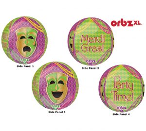 Mardi Gras Orbz Balloon Party Supplies Decorations Ideas Novelty Gift