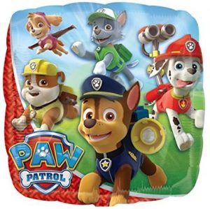 Red Square Paw Patrol Standard Balloon Party Supplies Decorations Ideas Novelty Gift