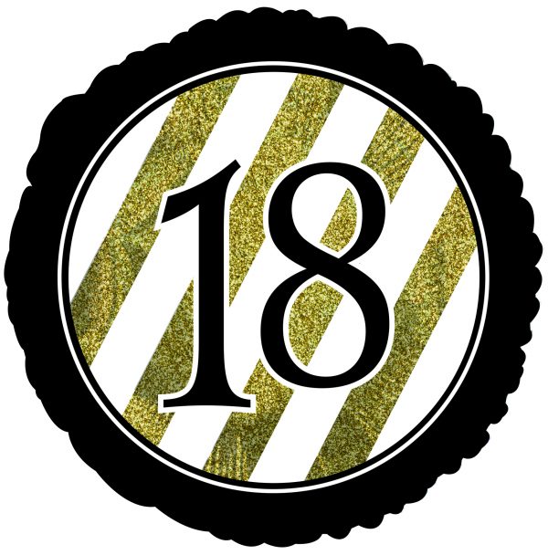 Number 18 Black And Gold Balloon Party Supplies Decorations Ideas Novelty Gift