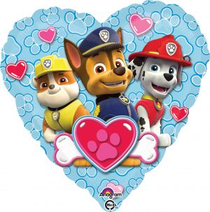 Blue Heart Paw Patrol Standard Balloon Party Supplies Decorations Ideas Novelty Gift