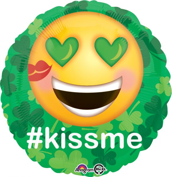 Irish Emoji Kissme Standard Balloon Party Supplies Decorations Ideas Novelty Gift