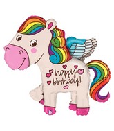 Pegasus Happy Birthday Shape Balloon Party Supplies Decorations Ideas Novelty Gift