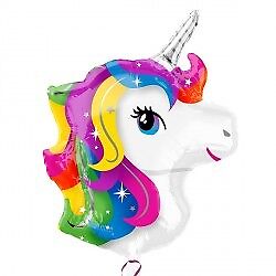 Cute Unicorn Head Shape Balloon Party Supplies Decorations Ideas Novelty Gift