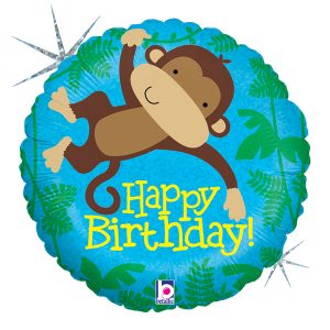 Monkey Happy Birthday Standard Balloon Party Supplies Decorations Ideas Novelty Gift