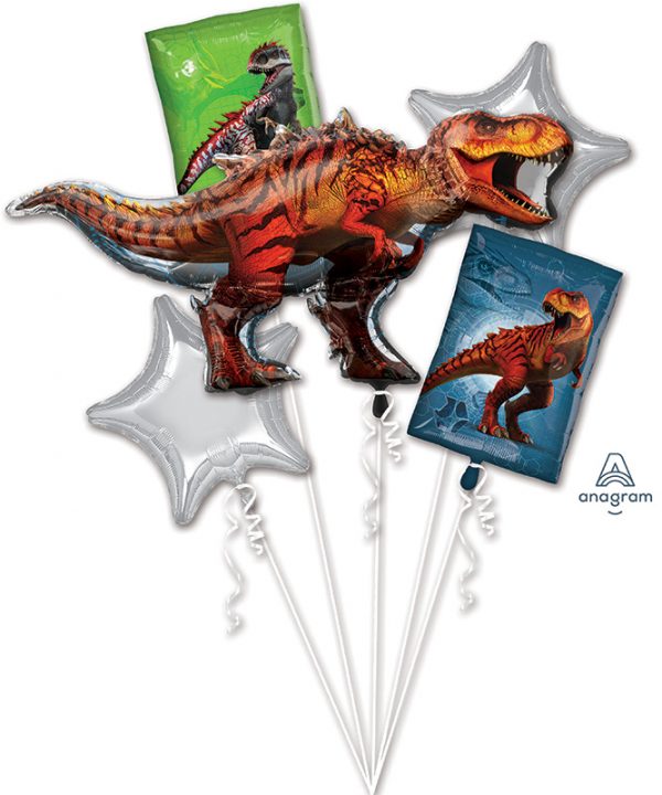 Jurassic World 5 Balloon Bouquet Party Supplies Decoration Ideas Novelty Gift 36342