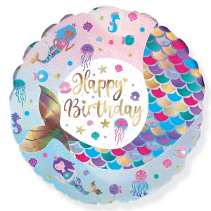 Happy Birthday Shimmering Mermaid Balloon Party Supplies Decorations Ideas Novelty Gift