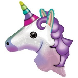 Emoji Unicorn 24in Junior Shape Balloon Party Supplies Decoration Ideas Novelty Gift 434186