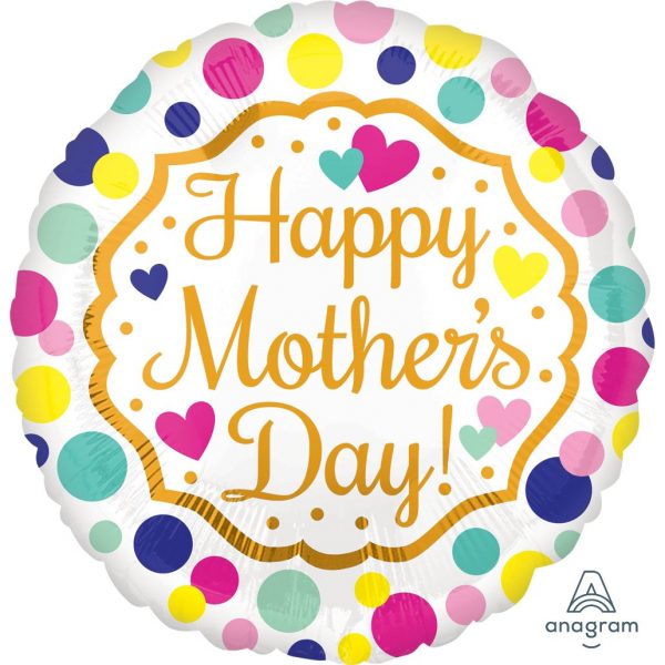 Happy Mothers Day Spots Standard Balloon Party Supplies Decorations Ideas Novelty Gift