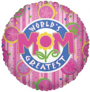 World's Greatest Mom Standard Balloon Party Supplies Decorations Ideas Novelty Gift