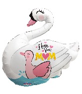 Love You Mom Swan Balloon Party Supplies Decorations Ideas Novelty Gift