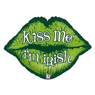 Kiss Me I'm Irish Lips Supershape Balloon Party Supplies Decorations Ideas Novelty Gift