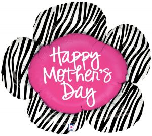 Mothers Day Zebra Flower Balloon Party Supplies Decorations Ideas Novelty Gift