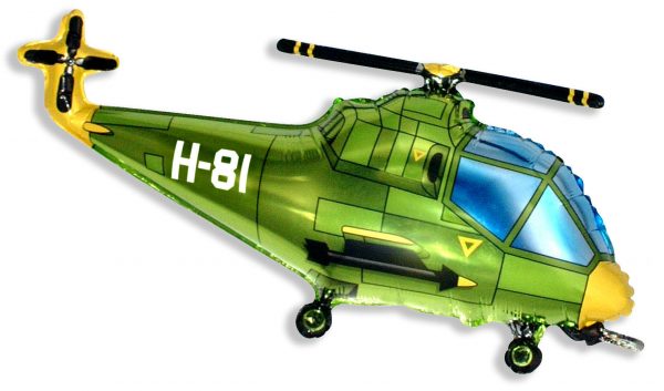Green Army Helicopter Shape Balloon Party Supplies Decorations Ideas Novelty Gift