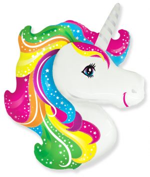 Rainbow Unicorn Head Jumbo Shape Balloon Party Supplies Decorations Ideas Novelty Gift