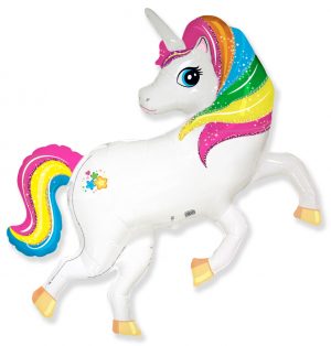 Dancing Rainbow Unicorn Shape Balloon Party Supplies Decorations Ideas Novelty Gift