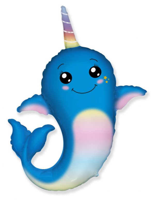Blue Narwhal Jumbo Shape Balloon Party Supplies Decorations Ideas Novelty Gift