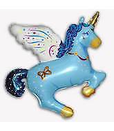 Blue Unicorn Shape Balloon Party Supplies Decorations Ideas Novelty Gift