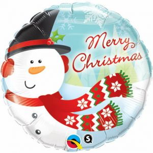 Snowman in Wind Xmas Standard Balloon Party Supplies Decorations Ideas Novelty Gift