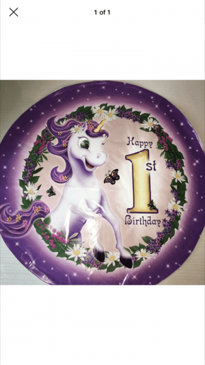 Unicorn 1st Birthday Standard Balloon Party Supplies Decorations Ideas Novelty Gift