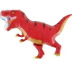 Red T-Rex Dino Jumbo Shape Balloon Party Supplies Decorations Ideas Novelty Gift