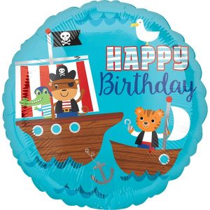 Happy Birthday Pirate Animals Balloon Party Supplies Decorations Ideas Novelty Gift