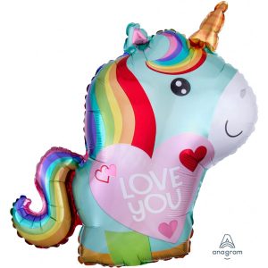Unicorn Love Junior Shape Balloon Party Supplies Decorations Ideas Novelty Gift