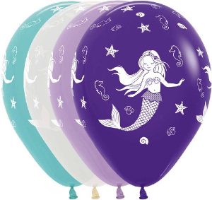 6pcs Mermaid Latex Balloons Party Supplies Decorations Ideas Novelty Gift