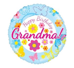 Happy Birthday Grandma Flowers Balloon Party Supplies Decorations Ideas Novelty Gift