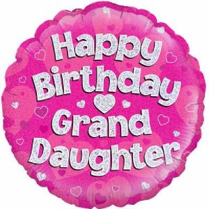 Happy Birthday Grand Daughter Standard Balloon Party Supplies Decorations Ideas Novelty Gift
