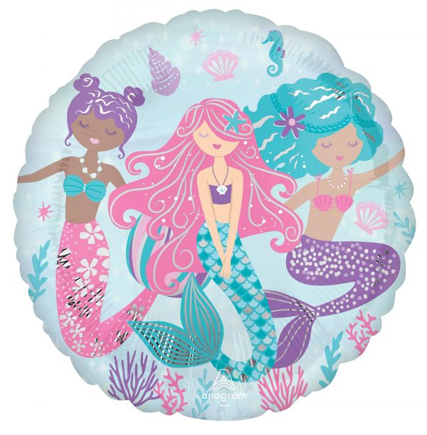 Mermaids Shimmering Standard Balloon Party Supplies Decorations Ideas Novelty Gift