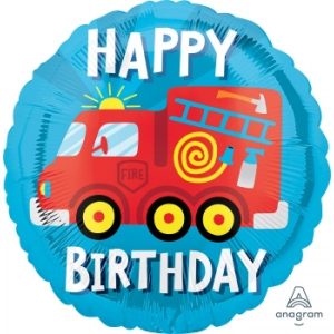 Firetruck Happy Birthday Balloon Party Supplies Decorations Ideas Novelty Gift