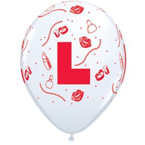 L-Plate And Lips 11in Latex Balloons Party Supplies Decoration Ideas Novelty Gift 92025