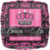 Crown Bride To Be 18in Standard Balloon Party Supplies Decoration Ideas Novelty Gift 24549