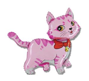 Pink Cat Walking Shape Balloon Party Supplies Decorations Ideas Novelty Gift