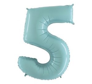 Grabo Jumbo Number 5 Pastel Blue Balloon Party Supplies Decorations Ideas Novelty Gift