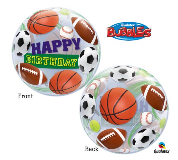 Happy Birthday Sports Bubble Balloon Party Supplies Decorations Ideas Novelty Gift