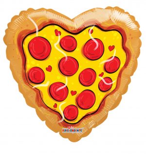 Pizza Heart 18in Standard Balloon Party Supplies Decoration Ideas Novelty Gift 15996-18
