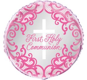Pink Fancy Communion Standard Balloon Party Supplies Decorations Ideas Novelty Gift