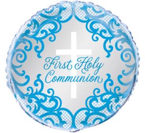 Blue Fancy Communion 18in Standard Balloon Party Supplies Decoration Ideas Novelty Gift 74806