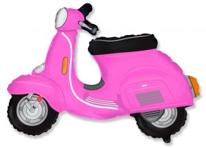Pink Moped Scooter Shape Balloon Party Supplies Decorations Ideas Novelty Gift