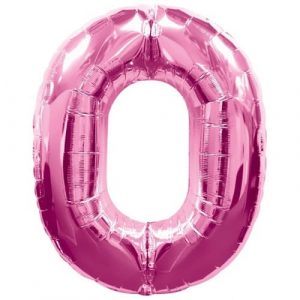 Anagram Jumbo Number 0 Magenta Balloon Old Style Party Supplies Decorations Ideas Novelty Gift