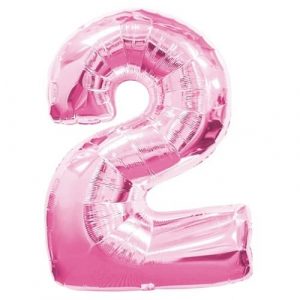 Anagram Jumbo Number 2 Magenta Balloon Old Style Party Supplies Decoration Ideas Novelty Gift 14427