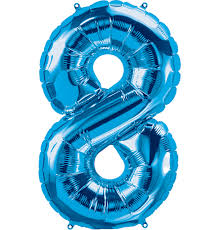 Anagram Jumbo Number 8 Blue Balloon Old Style Party Supplies Decorations Ideas Novelty Gift