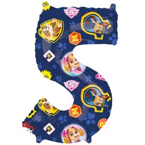 Paw Patrol Jumbo Number 5 Balloon Party Supplies Decorations Ideas Novelty Gift